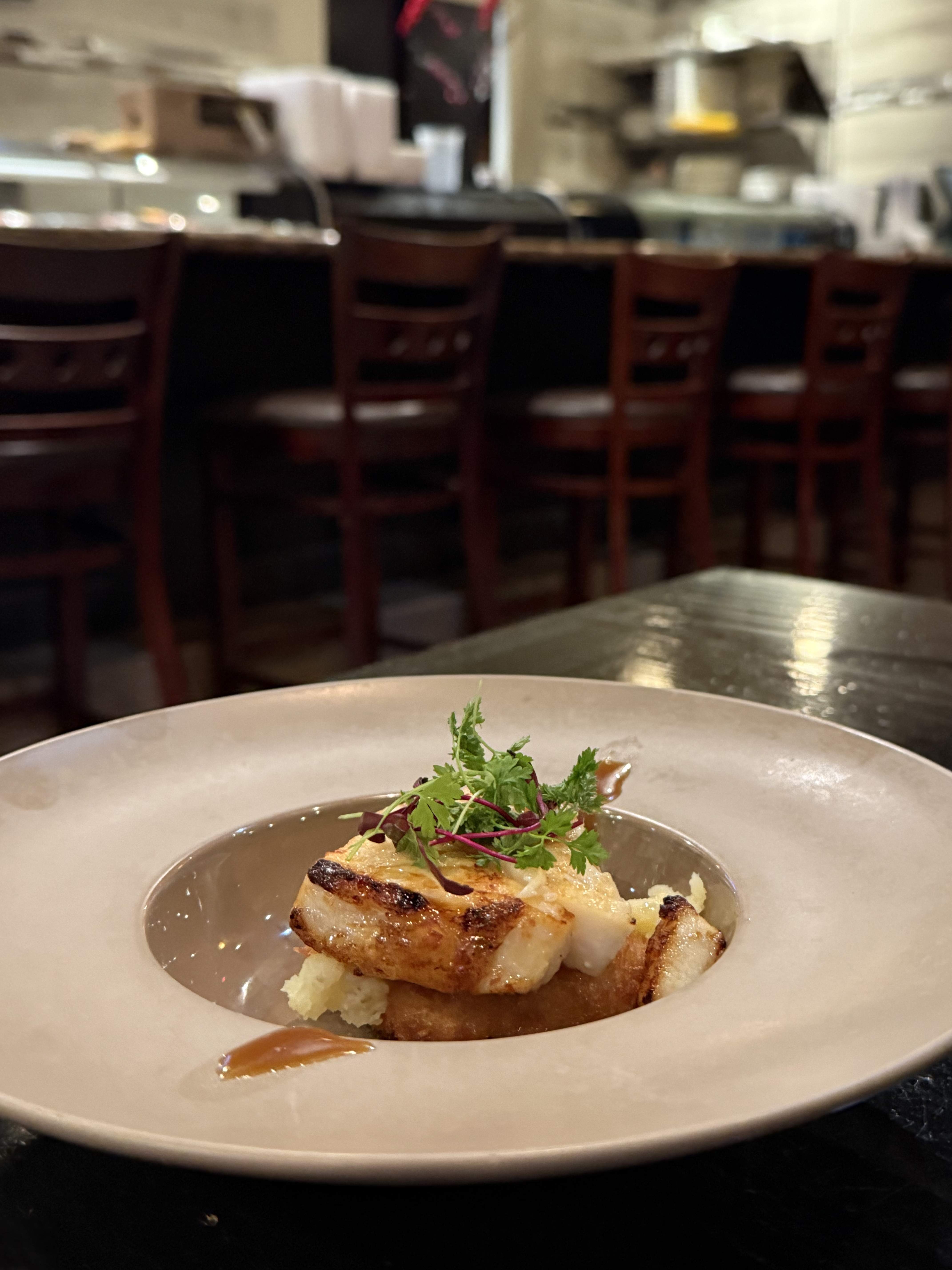 Miso glazed Chilean sea bass